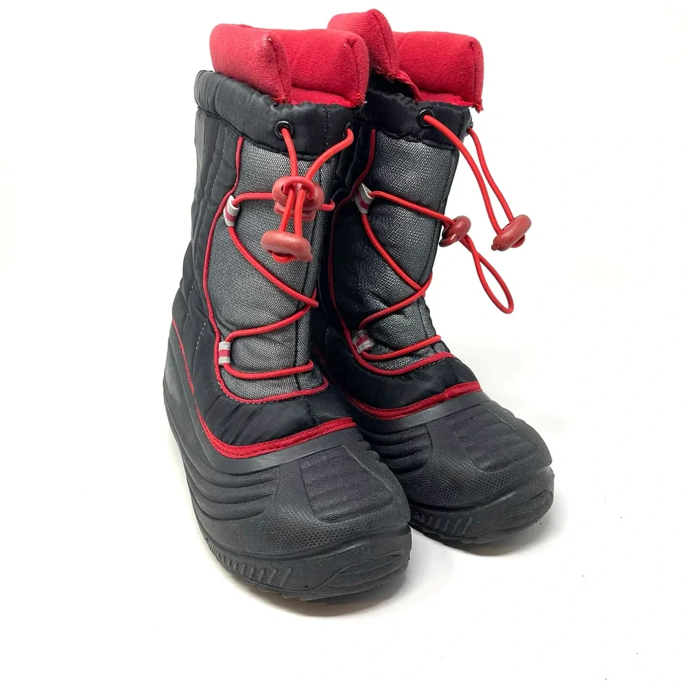 Chill Chasers by Buster‎ Brown Insulated Snow Boots Youth Size 3M Black Red